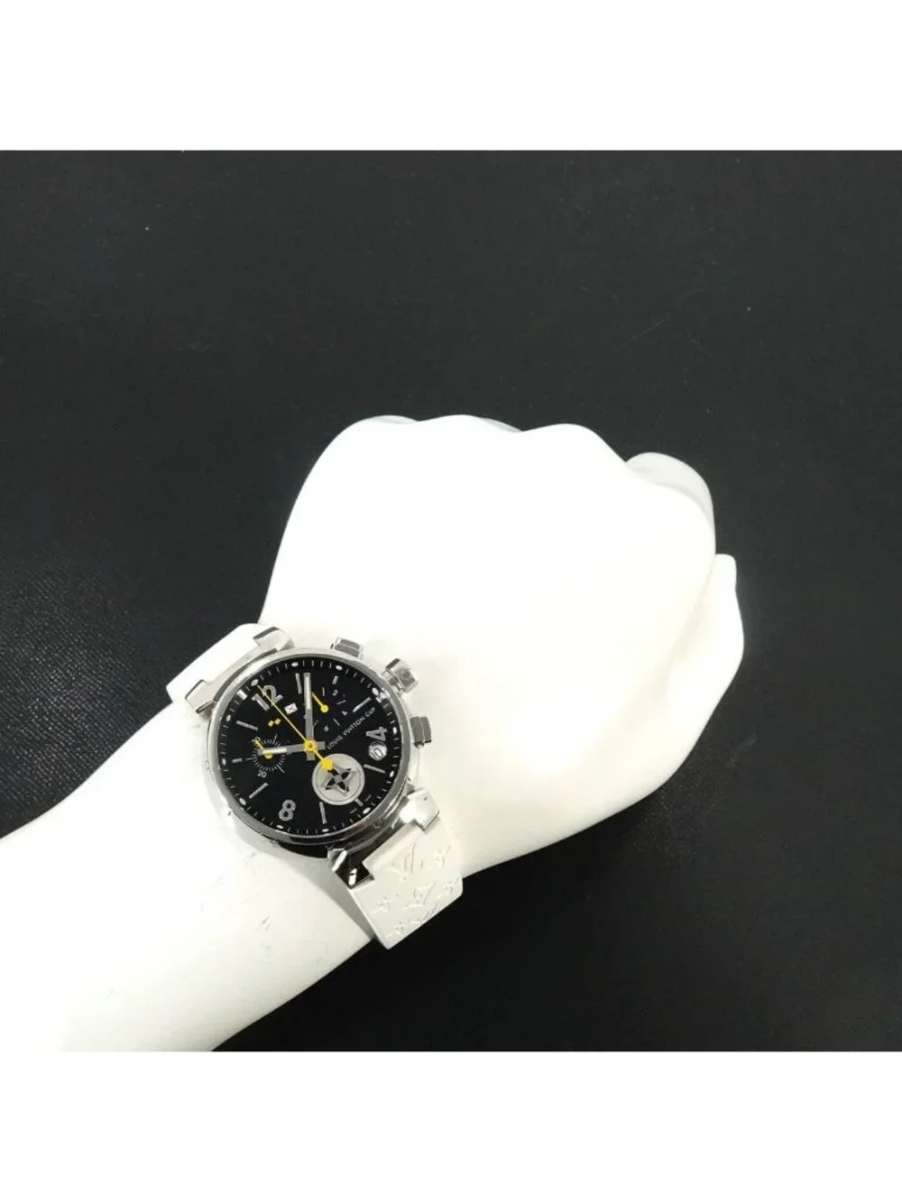 Louis Vuitton Tambour Lovely Cup Watch Chronograph Date Black Quartz